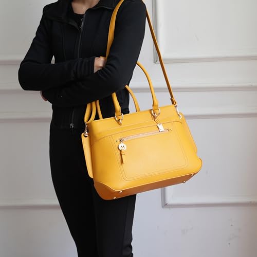 MKF Collection Satchel Tote Bag With Wristlet Wallet for Women, Vegan Leather Top-Handle Crossbody Handbag Purse by Mia K3