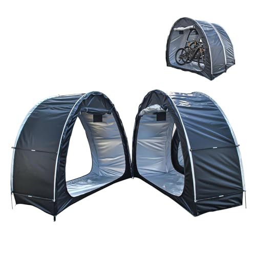 Caja de bicicletas se puede empalmar garaje moto para exterior para muebles de jardín,bicicletas,moto cobertizo herramientas de jardín caja moto para exterior,negro