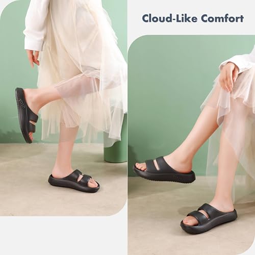 Crazy Lady Man’s House Indoor & Outdoor Slippers Anti-Slip Massage Shower Spa Bath Pool Gym Slides Flip Flop Open Toe Comfortable Soft Sandals Casual Shoes Light Weight EVA Platform2