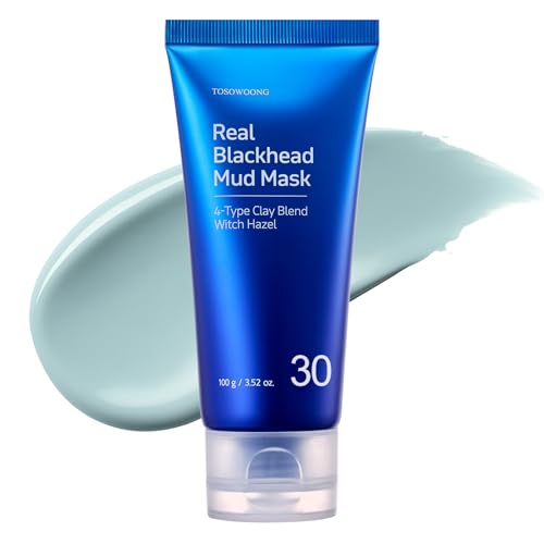 TOSOWOONG Real Blackhead Mud Mask, Facial & Nose Pore-Purifying Clay - Korean Mud Mask, Pore...