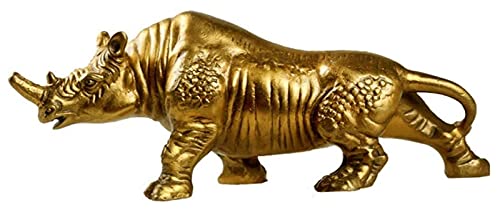 Rhinocéros sauvage chinois sous forme de statue de table en résine