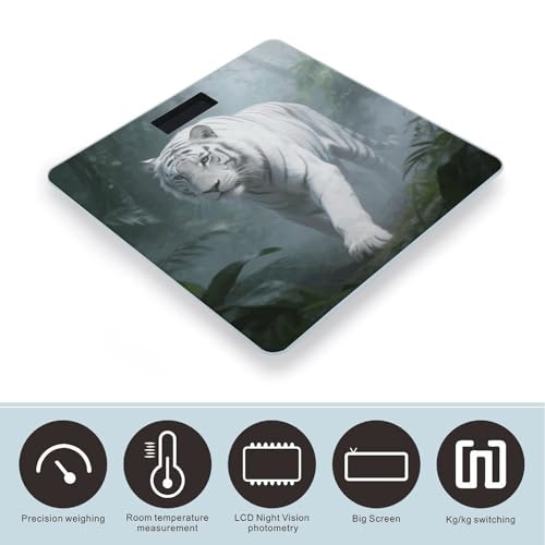 Báscula Digital de Baño con Plataforma de Vidrio Templado miniatura 3