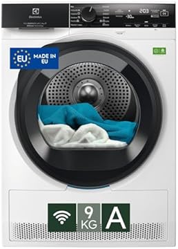 Electrolux Serie 900 PerfectCare, Asciugatrice a Pompa di Calore, 9 kg, EW9H4Y9A, Classe A, 12 Programmi, Connettività Smart App, Tecnologia 3DSense, Filtro EcoFlow, 60 dB, 850x596x636 mm