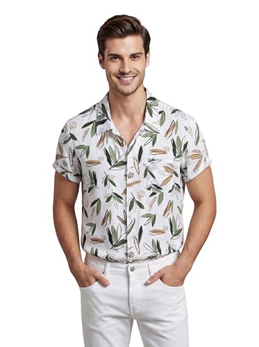 Image of GRECIILOOKS Shirts for Mens | Stylish Shirt for Summer and Vacation | Casual Printed Outfit Men | Trendy Button Down Reguler fit Men`s Shirt | Comfort Rich Formal Shirts