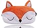 Laahoem Animal Sommeil Masque pour les Yeux Mignon Drôle 3D Doux Moelleux Dessin Animé Masque Yeux pour Dormir Voyage Respirant Masque Yeux Enfants Adultes Femmes Fox Orange