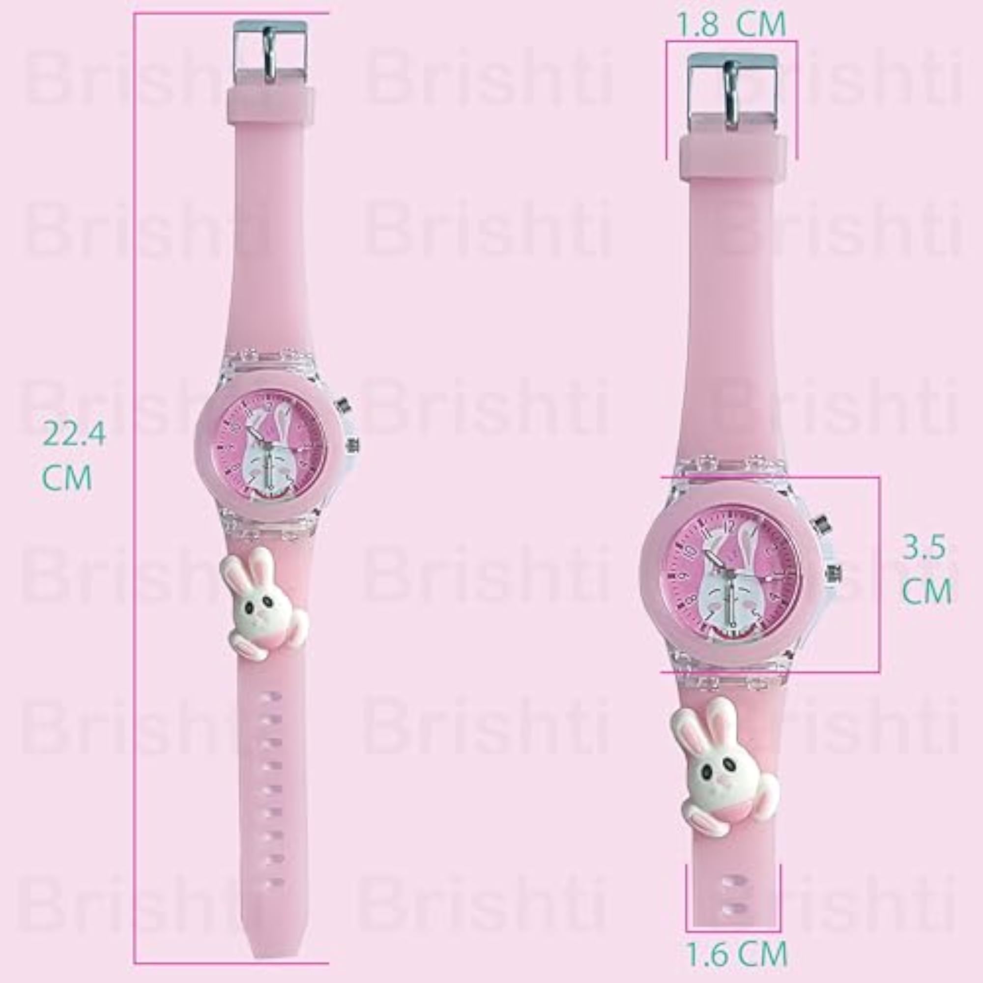 Girls' 3D Cartoon Character Digital Disco Light Watch