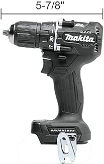 Makita 18V LXT Lithium-Ion Sub Compact Brushless Cordless 1/5.1 cm Driver Drill Tool Only Black XFD15ZB
