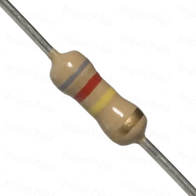 Image of BRANDED Carbon Film Resistor 1 /4 watt 4 Band Tolerance 5% - Total 100pcs Value (47 Ohms)