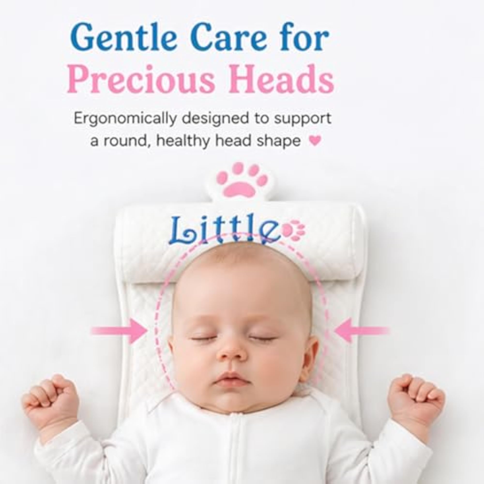 Baby Support Cushion for Supervised Awake Time, Soft Padded Pillow