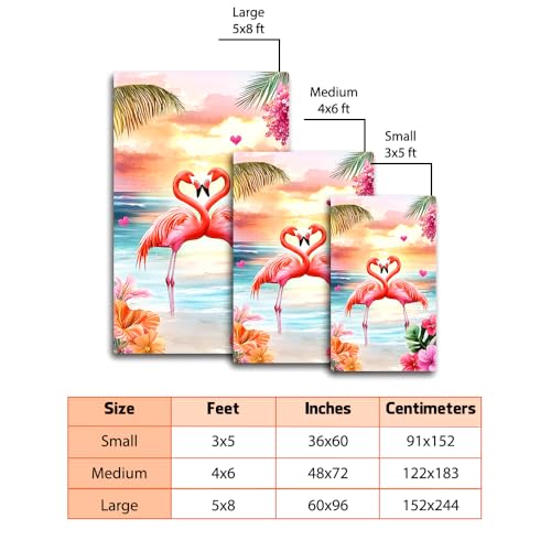 Tapete decorativo Flamingo 3x5 pies rectangular miniatura 2