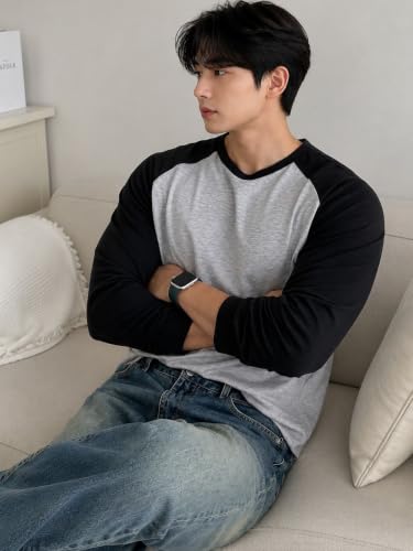 Image of Men's Polycotton Round Neck T-Shirt | Full Sleeve Casual T-Shirt for Men | Soft, Breathable Regular Fit for Everyday Wear