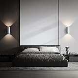 EBION Outdoor Wall Lights,IP65 Waterproof Up Down Outside Lights Mains Powered,2 Pack Aluminium Wall Sconce Lights GU10,Mordern Wall Lamp for Living Room Porch Garden Balcony,White - Image 6