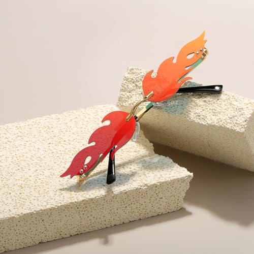 Flame Sunglasses Fire Sunglasses Funky Cool Festival Glasses For Women Men Devil Glasses Goth Vampire Accessories4