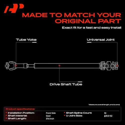 A-Premium 38.78" Front Drive Shaft Prop Shaft Driveshaft Assembly [4WD] by A-Premium - Used condition - Image 3