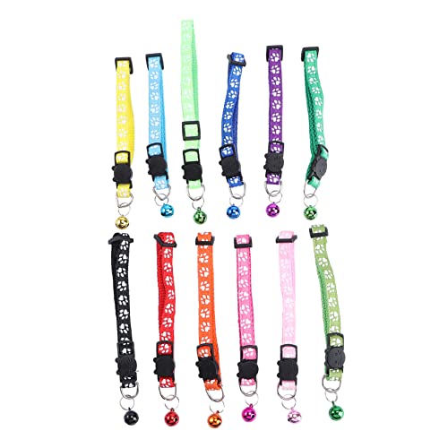 CIYODO 12Piezas Collar de Mascotas de Colores Surtidos Collar Decorativo Perros Duradero y Actividades