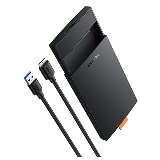 UGREEN External Hard Drive Enclosure USB 3.0 to SATA III Adapter for 2.5" SATA SSD HDD 9.5mm 7mm Hard Drive Case Housing with UASP Compatible for WD Seagate Toshiba Samsung Hitachi PS4 Xbox