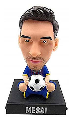 Image of AUGEN Super Hero Messi Action Figure Limited Edition Bobblehead with Mobile Holder for Car Dashboard, Office Desk & Study Table (Pack of 1), Plastic