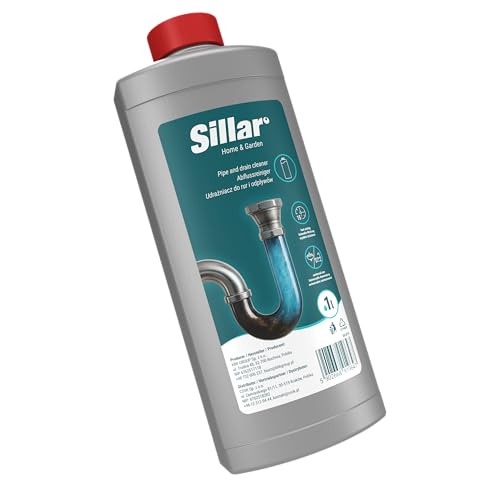 Sillar Desatascador tuberías profesional/pipe cleaner 1000 ml – limpiador líquido potente para cocina y baño; fregadero, ducha, inodoro y desagües; limpia pelo, grasa, espuma, drain