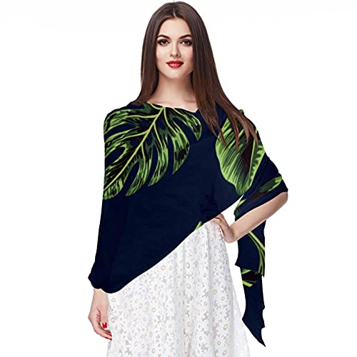 Foulard et écharpes motif feuilles vert foncé pour vos balades en forêt