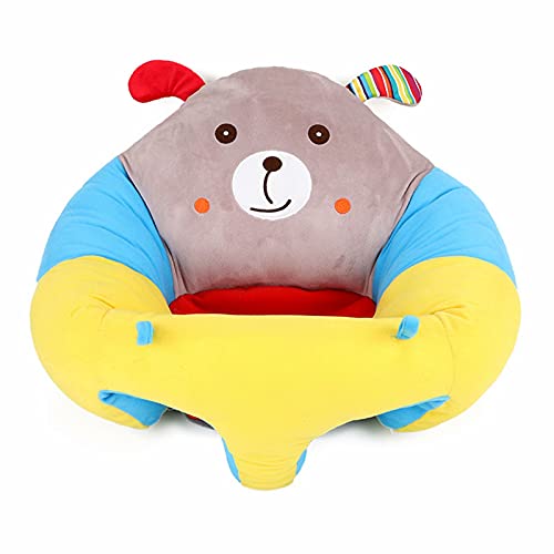 ASkinds Baby Support Seat, Animal Shaped Baby Learning to Sit Chair Keep Sitting, Baby Plush Cartoon Animal Cushion, Baby Floor Plush Lounger for 3-24 Months Baby,Dog