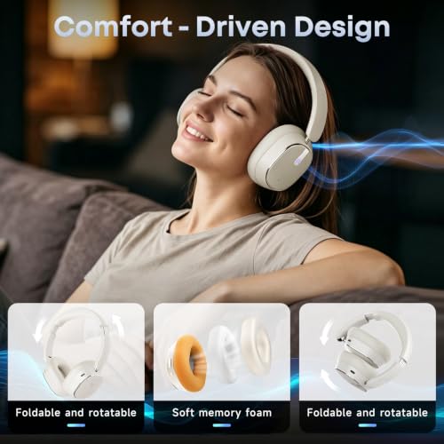 Image of Hybrid Active Noise Cancelling Bluetooth Headphones Wireless Headphones