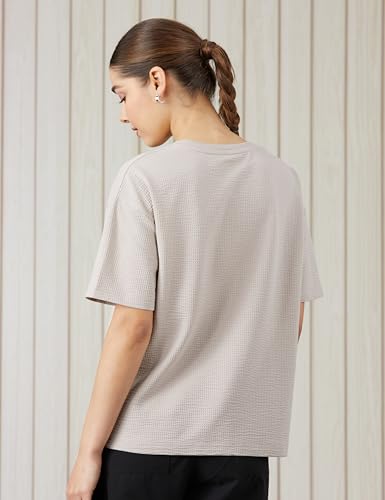 Image of Amazon Brand - Symbol Women's Oversized Textured T-Shirt | Seersucker (Available in Plus Sizes)
