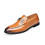 ANTIGLISSE ET RÉSISTANT À L'USURE : Ces chaussures habillées en cuir pour hommes sont fabriquées avec une semelle extérieure en caoutchouc à texture claire, résistante à l'usure et antidérapante, convenant à toutes sortes de conditions routières, ce qui rend la marche plus sûre, plus stable et plus confortable.