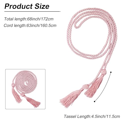 Image of GraduationMall Graduation Honor Cord Polyester 68 inch Pink