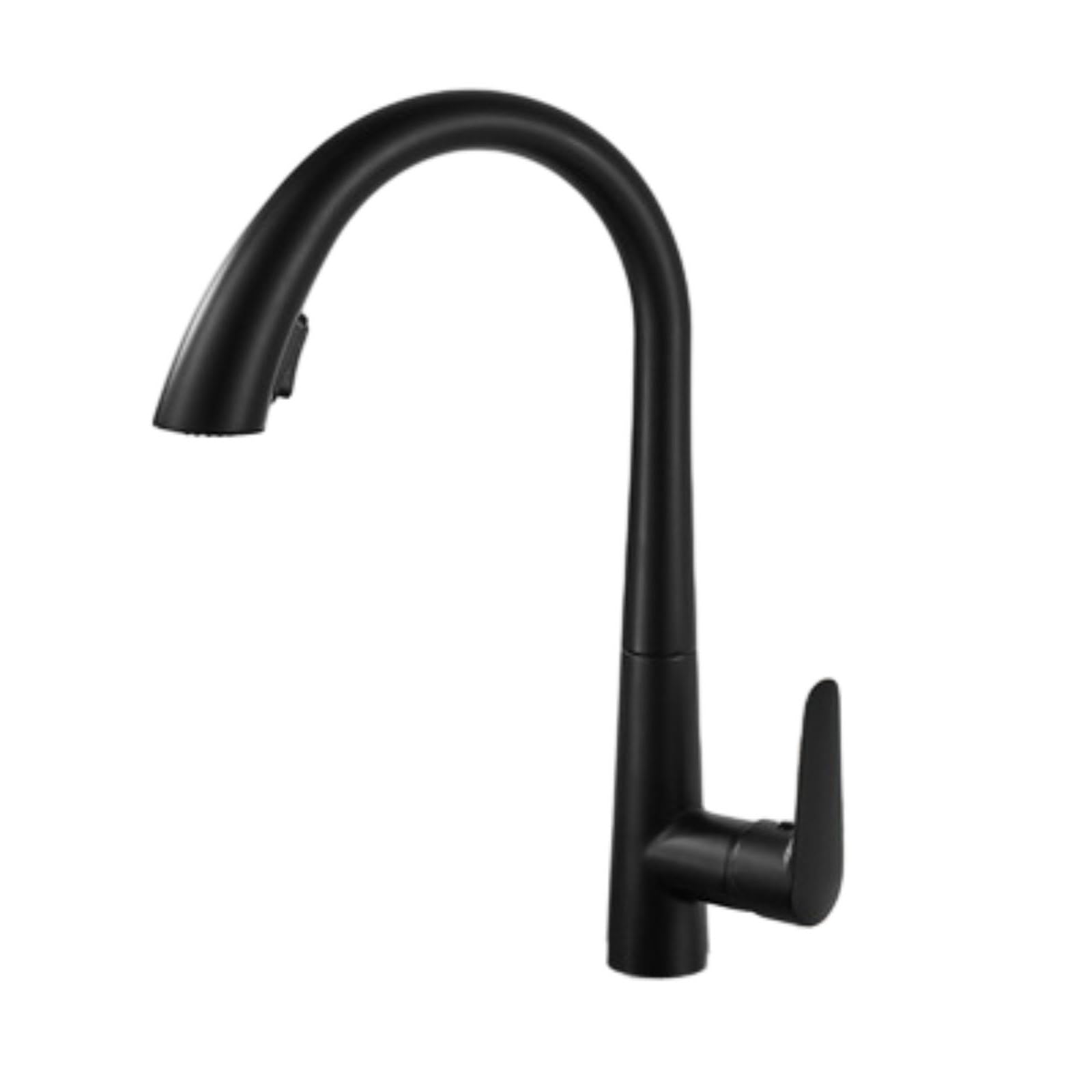 ZYCHSJXA Kitchen Mixer Tap Copper Faucet Hot and Cold Swivel Pull-Out Vegetable Sink Splash-Proof C Black Double Water Outlet