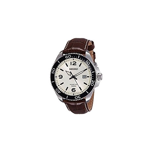 Preisvergleich Produktbild Seiko Herren Analog Kinetik Uhr mit Leder Armband SKA749P1