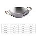 HGRVUTCFI Stainless Steel Paella Pan Non-Stick Wok Double Handle Cooking Pan Skillet 8