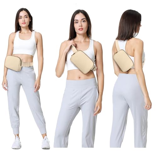 Image of VOROLO Fanny Pack For Women And Men Crossbody Bag Belt Bag Khaki