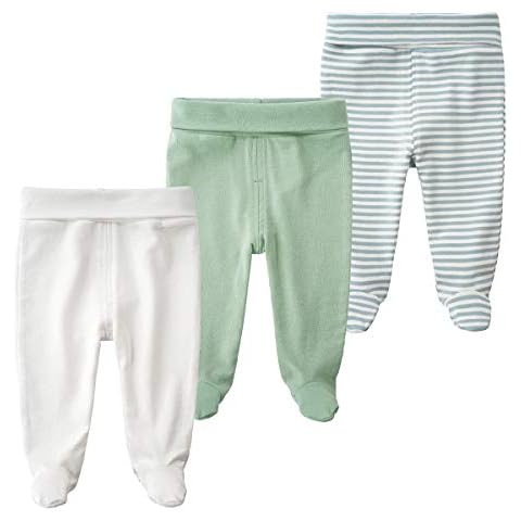BINIDUCKLING 3-Pack Newborn Footed Trousers Cover
