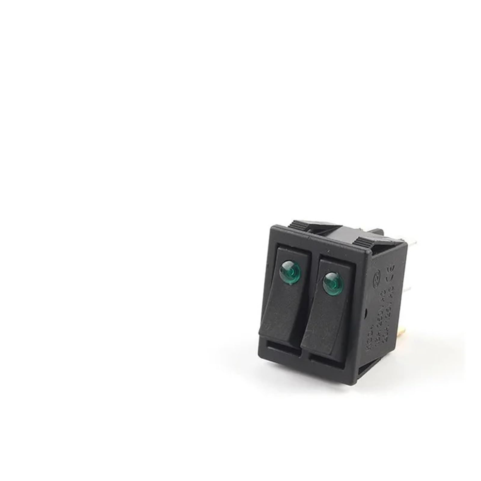 1PCS KCD4 31x25mm 6Pin 2/3 Position 16A/250V 20A/125V Double Light Rocker Switch ON-Off/ON-Off-ON Boat Power Car Switch(Green Dot Light)