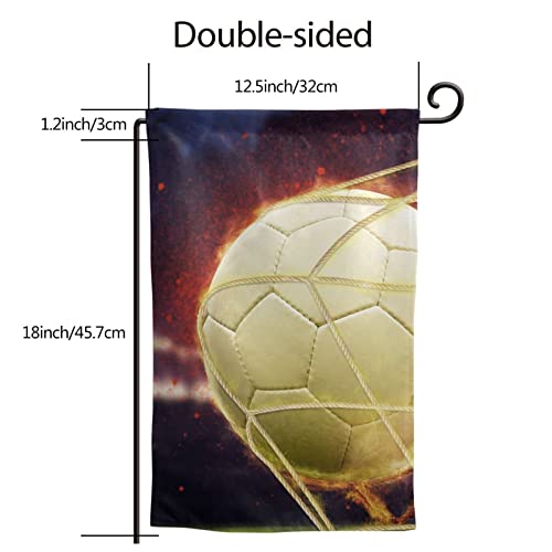 Drapeau de jardin football de qualité premium avec motif net - 4