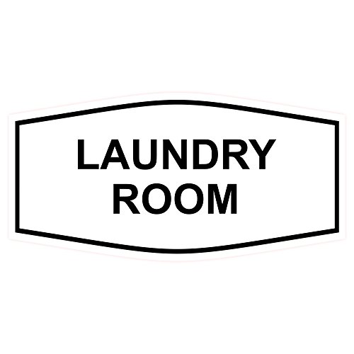 Fancy Laundry Room Sign (White) - Small 1 Pack