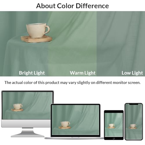 Image of HOMEMONDE Sheer Curtains for Living Room, Bed Room - Transparent Curtain Home Decor