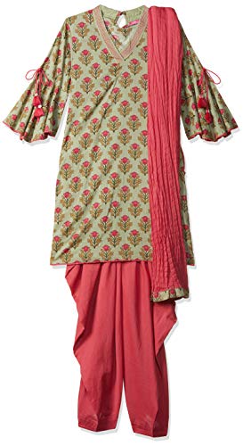 Image of BIBA Girls Girl's Cotton Salwar Suit Set