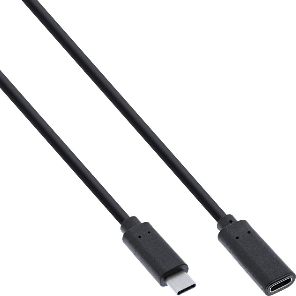 InLine USB 3.2 USB-C Verlängerungskabel, Stecker/Buchse, schwarz, 2 m