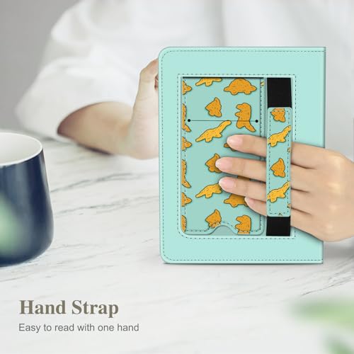 Image of Fintie Case for 7 inch /6.8 inch Kindle Paperwhite(12th /11th Generation-2024 /2021) and Kindle Colorsoft Signature Edition -Slim Foldable Stand Cover Auto Wake /Sleep for Paperwhite 2024, Dino Nuggets