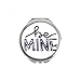 Be Mine Cute Quote Handwrite Hand Compact Mirror Round Portable Pocket Glass