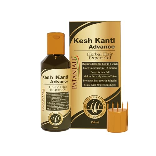 Patanjali Kesh Kanti Advance Herbal Hair Expert Oil 100ml, Stronger & Longer Hair for Women & Men, Nourishing Hair Oil Enriched with Amla, Reetha, Kalonji & Shikakai