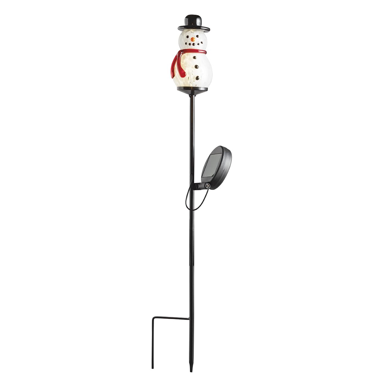 Piquet de jardin lumineux bonhomme de neige Mud Pie déco Noël