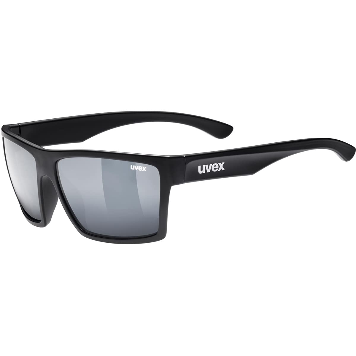 Uvex LGL 29 - Sunglasses for Men and Women - Mirrored Lenses - Filter Category 3 - Black Matt/Silver - One Size
