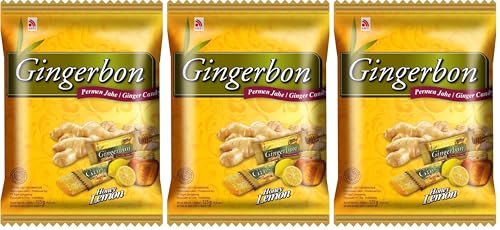 GINGERBON Bonbons Gingembre Miel Citron 0.12 kg 1 Unité (Lot de 3)