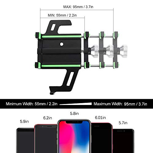 DECDEAL Suporte para telefone de bicicleta em liga de alumínio Suporte ajustável para telefone móvel