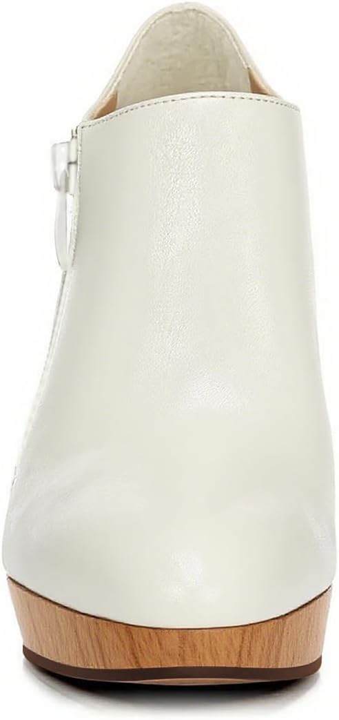 XYD Womens Trendy Block Chunky High Heel Platform Ankle Boots Pointy Toe Side Zipper Bootie Shoes for Party Work