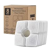 AIXMEET Ersatzfilter für Trinkbrunnen für Haustier, Katzenbrunnen Filter, Trinkbrunnen für Katze und Hunde mit Harz und Aktivkohle (8 Pack)