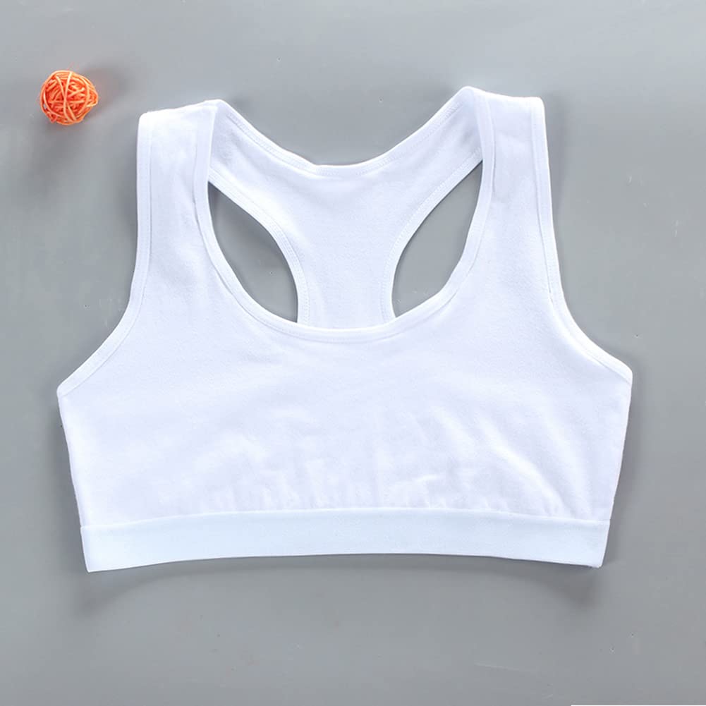 Lot de 8 soutiens-gorge d'entraînement à dos nageur pour fille de 9 à 14 ans - Sans couture - En coton - Doux et respirant