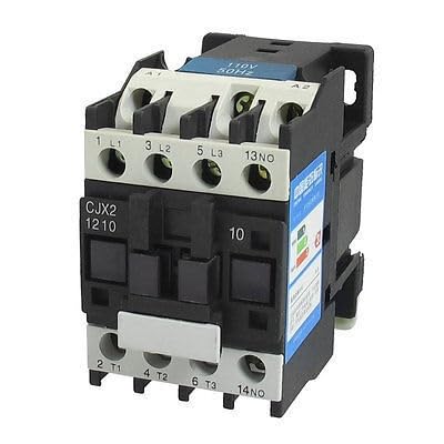 Contacteur triphasé 3P haute durabilité, fixation rail DIN bobine 110V